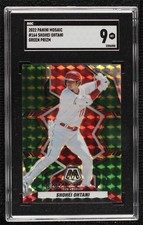 2022 Panini Mosaic Green Mosaic Prizm Shohei Ohtani #164 SGC 9 MINT 0r45