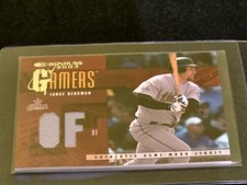 Lance Berkman Game Worn jersey patch baseball card 2003 Donruss Gamers 56/100