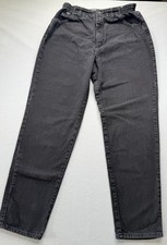 Vintage Lee High Waist Mom Jeans Womens Size 14 Medium Black Relaxed Fit Denim