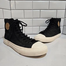 PF Flyers Center Hi Mens Size 11.5 / Women’s 13 Black Canvas High Top Sneakers