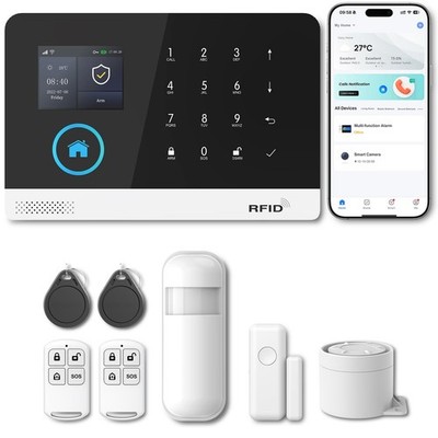 Alarm System for Home Security, Smart Home Security System,8-Piece kit (Alarm...