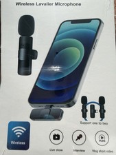 Lavalier Microphone Wireless Audio Video Recording Mini Mic For Android/iPhone