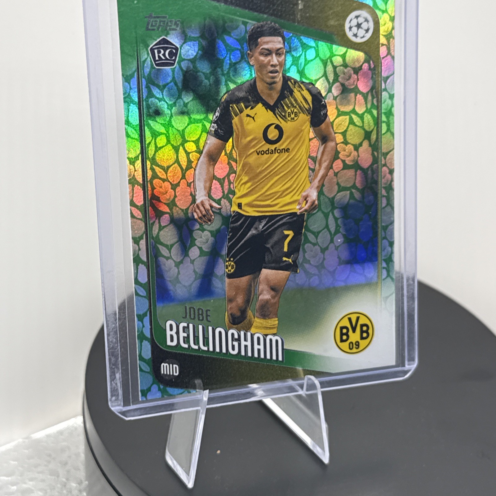 2025/26 Topps UEFA CC - Jobe Bellingham #5 (RC) Green Spring Leaf Parallel