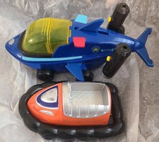 Paw Patrol Aqua Pups Chase Shark Vehicle Plane and Hovercraft Vehicle-no figure