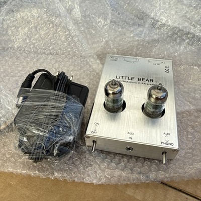 Little Bear T7 Tube CD/MM Phono RIAA Preamplifier, Stereo RCA/AUX Inputs, Silver