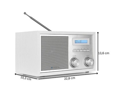 Nostalgieradio mit DAB+, Bluetooth, Weiß, Blaupunkt, RXD180WH, GEPRÜFT
