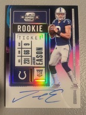 2020 Contenders Optic - Jacob Eason ( Colts ) #136 Rookie Auto Nebula Prizm #1/2