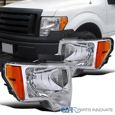 Fits 2009-2014 Ford F150 F-150 Replacement Headlights Head Lamps Left+Right