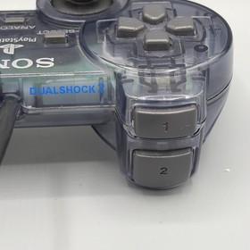 Sony PlayStation 2 PS2 Dualshock Controller Smoke Transparent Clear Gray- Tested