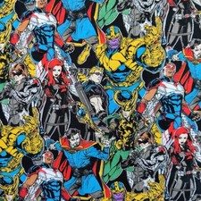 Marvel Superheroes Cotton Fabric 0.85 metres Lightweight 145gsm 110cm Wide