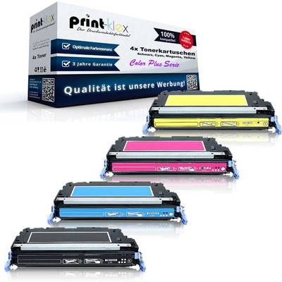 4x Premium Toner für HP ColorLaserJet CM 4730 MFP Laser Toner Color Plus