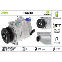 1X Kompressor, Klimaanlage Valeo 813248 Passend FüR Vw