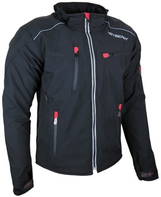 Heyberry Soft Shell Motorradjacke Textil Schwarz Gr. 7XL