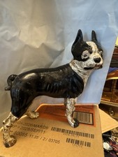 Hubley antique cast-iron Boston Terrier doorstop from roughly 1910 1930