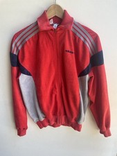 Adidas Vintage Ventex 80s Track Jacket Tracksuit Red Full Zip Sz4 Made In France