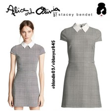 Alice + Olivia “Julissa” collared check mini dress 6