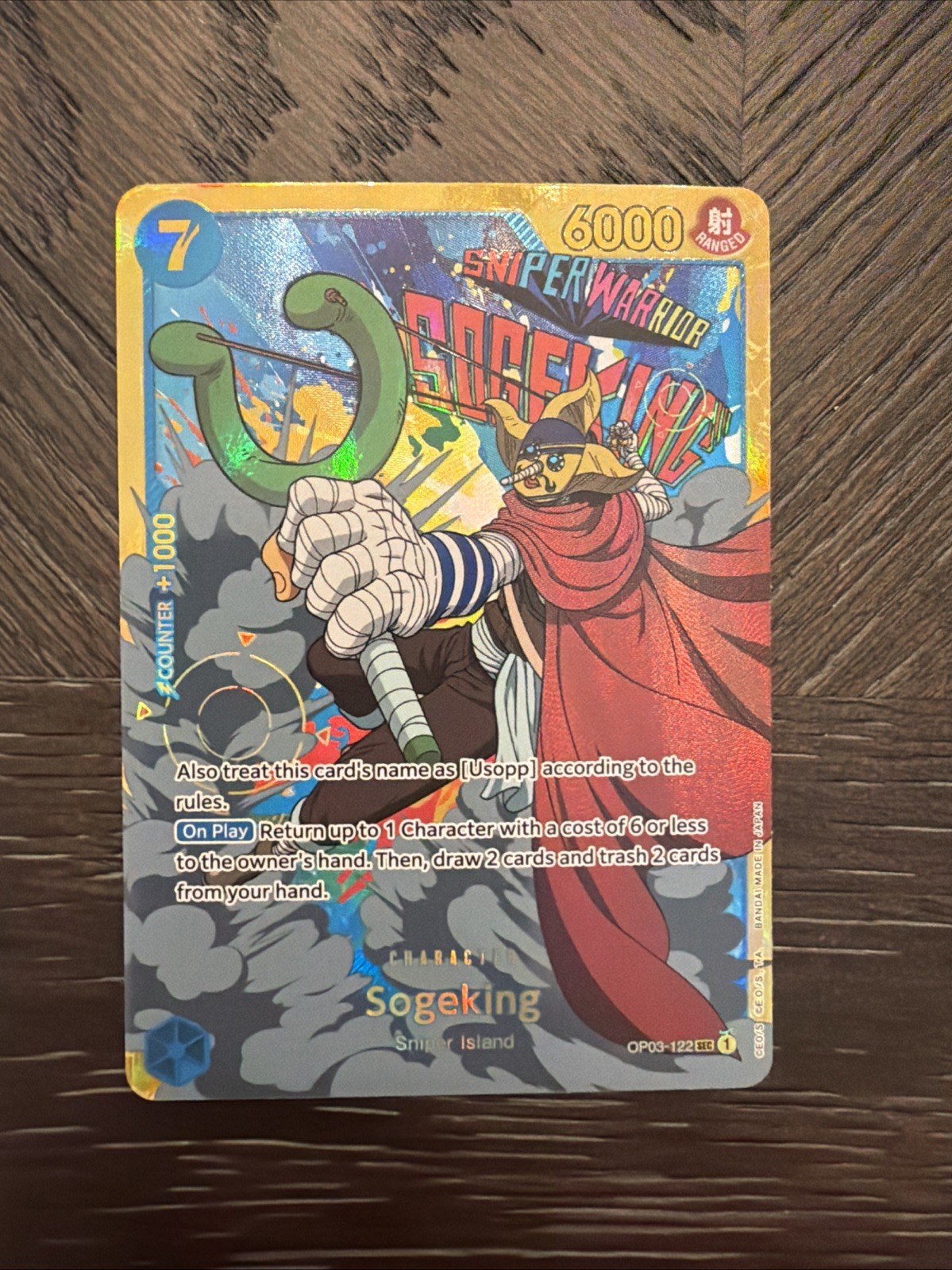 Sogeking OP03-122 SEC Alternative Art Säulen der Stärke One Piece TCG Karte NM