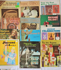 Macrame booklet lot of 32 Vintage