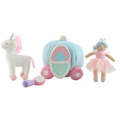Mud Pie Toddler Girl 4 Piece Princess Plush Play Set NEW (PRINCESS MAY VARY)