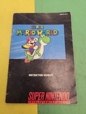 SNES Super Nintendo SUPER MARIO WORLD Instruction Booklet Manual Only