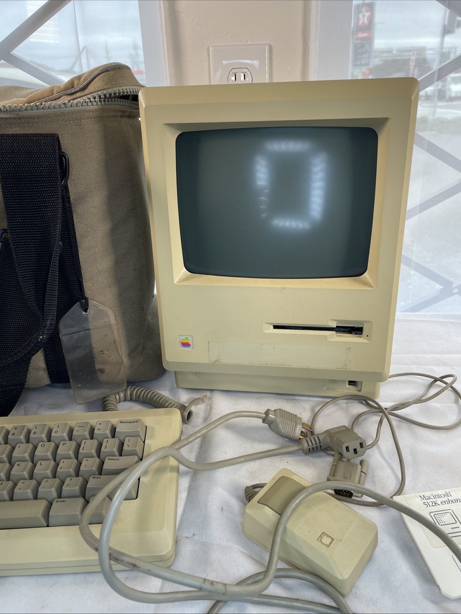 Apple Macintosh 512K Vintage Computer With Original Keyboard