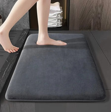 1pc Super Absorbent Anti-Slip Bathroom Floor Mat Coral Velvet Soft Door Mat