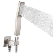  Brass Hand Held Shower Head, Luxury High Pressure Shower Kit Brushed Nickel