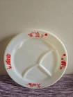 Vtg Pyrex RED Circus Themed Divided Plate Tableware By Corning 791-12, USA 9.5"