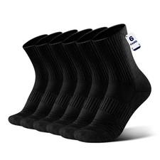 Bamboo Viscose 6 Pair Men Women Crew Compression Sock Running Cushion Moistur...