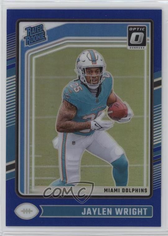 2024 Panini Donruss Optic Rated Rookie Blue Prizm /199 Jaylen Wright #249 10q3