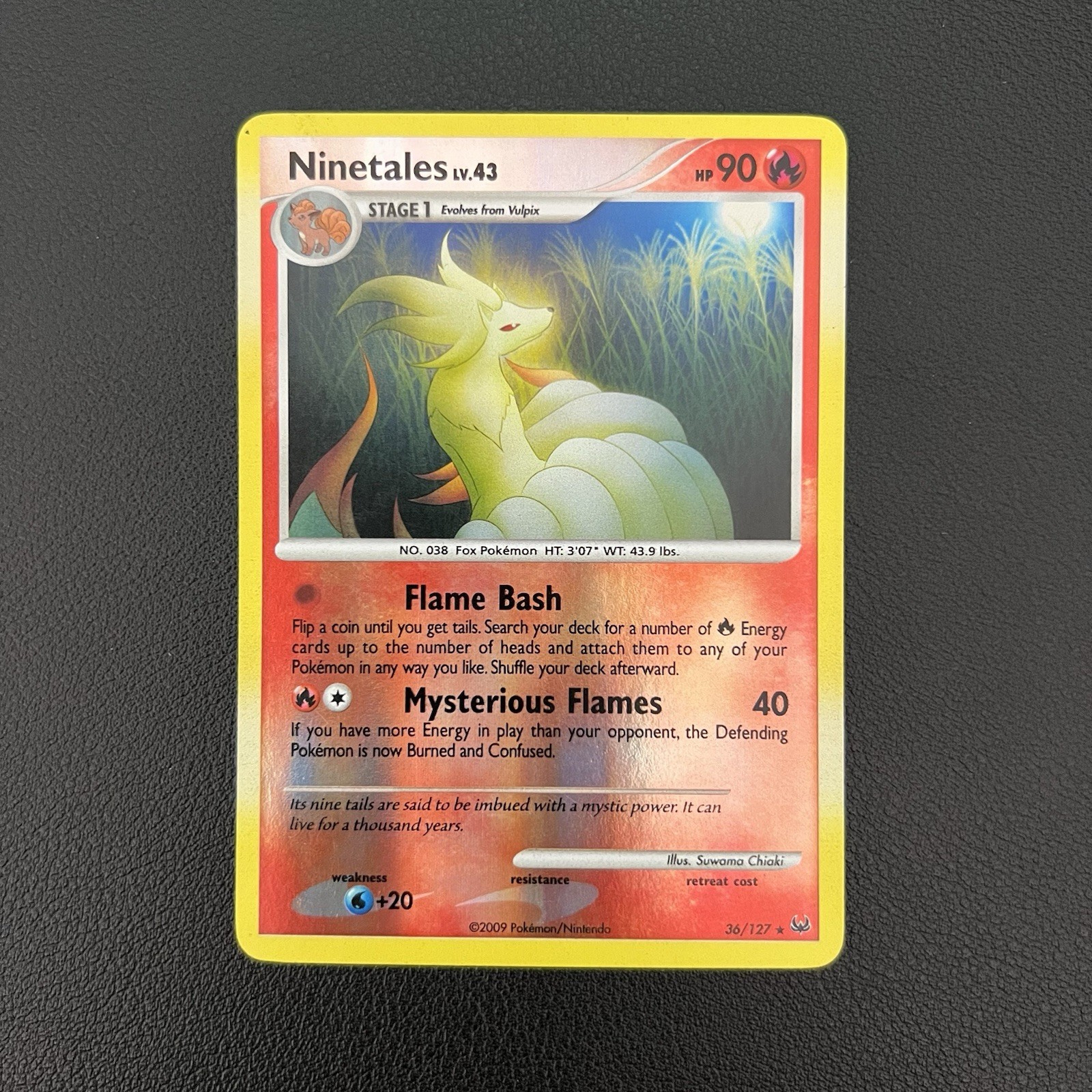 Pokemon TCG Ninetales Platinum 36/127 Rare Reverse Holo - LP
