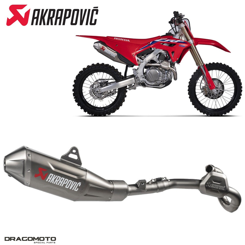 Full exhaust HONDA CRF 450 R 2021-2024 AKRAPOVIC Titanium RC S