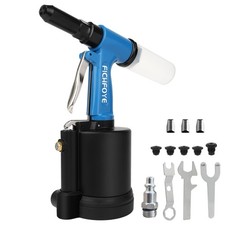 Heavy Duty Pneumatic Rivet Gun, 3916lbf Rivet Gun Set- 3/32", 1/8", 5/32", 3/...