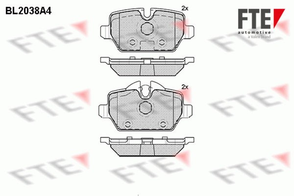 Bremsbelagsatz Scheibenbremse FTE 9010623 FüR BMW 1Er E87 E81 3Er E90 Touring-image