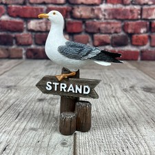 Deko Möwe auf Poller mit Schrift Strand ca.1...
