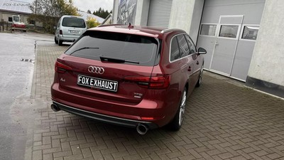  Duplex Sportauspuff Audi A4 B9 8W 2.0 TFSI FWD je 114mm doppelwandig schräg