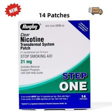 Rugby 21mg Nicotine Transdermal System Patch - 14-28 Count Exp 4/27