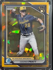 2024 Bowman Chrome Draft Cooper Pratt #BDC-84 Gold Sapphire /50