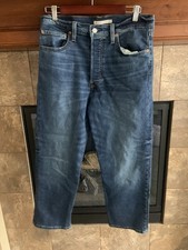 Levi's Premium Ribcage Straight ankle Jeans Womens 31 Denim Button fly