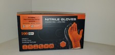 Diamond Texture Grip Black Nitrile Gloves, Large - 100 Pc/BOX