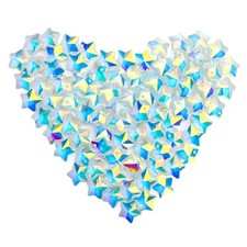 14mm 100pcs Suncatcher Crystal Star Beads, Small, Colorful Five-pointed