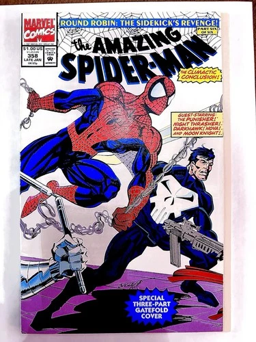 The Amazing Spider-Man #358-1992 3 Part Foldout NM Or Higher We Combine Shipping