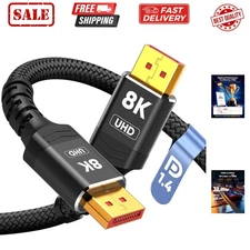 8K 4K DisplayPort Cable 1.4, 10FT DP Cord VESA Certified, 8K@60Hz, 4K@144Hz, ...