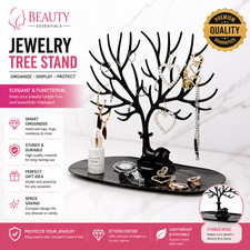 Jewelry Display Stand Tree Organizer Tray Earrings Necklace Ring Storage Holder