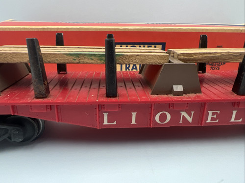 LIONEL RARE 6264 LUMBER CAR WITH ORIGINAL BOX O GAUGE POSTWAR 6511-2 - Picture 3 of 24
