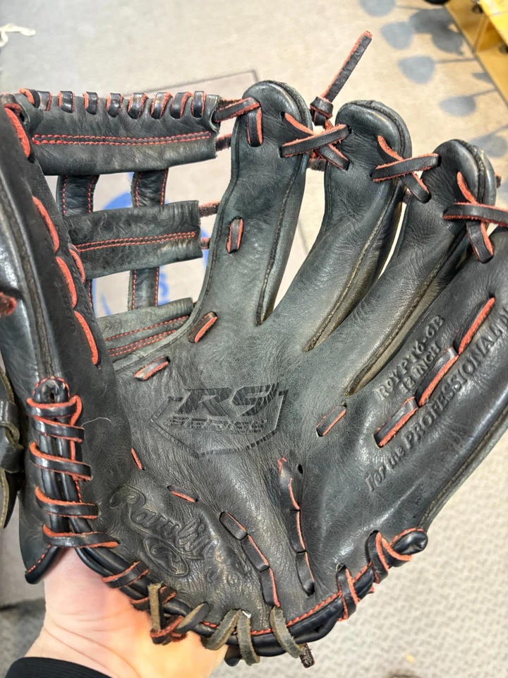 Guante de béisbol juvenil Rawlings serie R9 R9YPT6-6B 12 pulgadas diestro cuero negro Foto 2 de 4