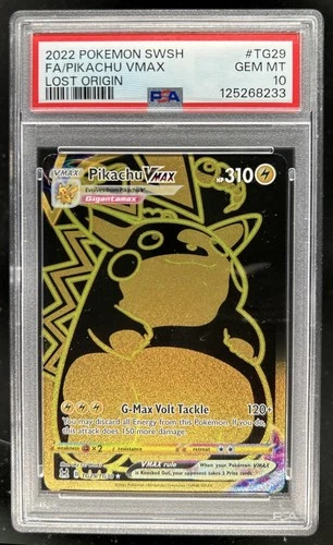 2022 Pokemon SWSH Lost Origin Pikachu VMAX Trainer Gallery #TG29/TG30 PSA 10