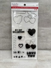 Recollections Clear Stamps  Dies Set Of 12 Pc Hearts Love Valentines Day NEW