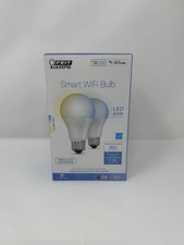 Feit Electric 60 Watt White Smart WiFi Alexa Bulb EQ A19 2-Pack OM60/CCT/CA/AG/2