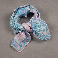 Foulard Emilio Pucci Vintage Cotone Bianco Motivi Geometrici Second Hand